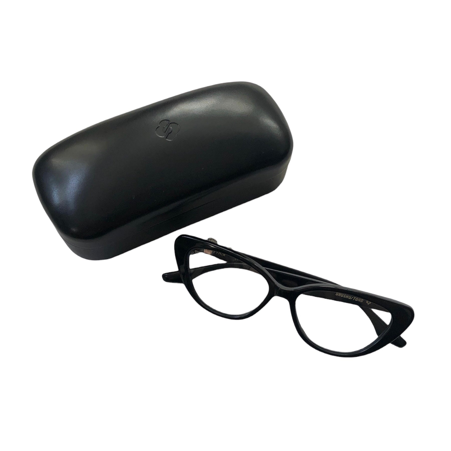 YVMIN×SHUSHU/TONG Gemstone Bowknot Glasses Side Bow / Black