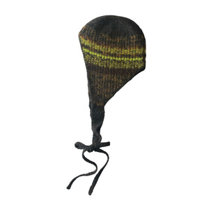 PERVERZE  Pressed Knit Head Dress / Green