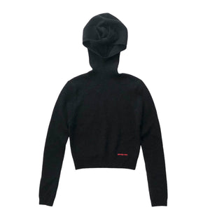 [SALE]SHUSHU/TONG   Hooded knit top / black