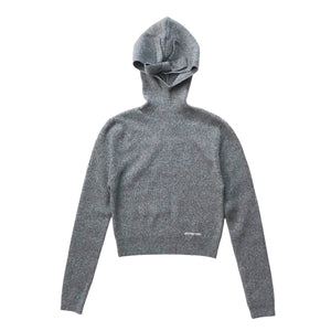 SHUSHU/TONG   Hooded knit top / grey