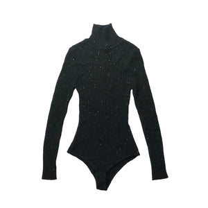 [SALE]SHUSHU/TONG   Turtleneck knit bodysuit / black