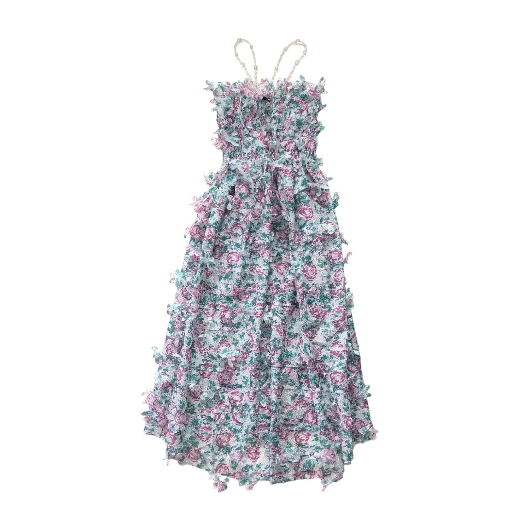 SUSAN FANG　TEXTURED FLOWER DRESS W/LASER CUT