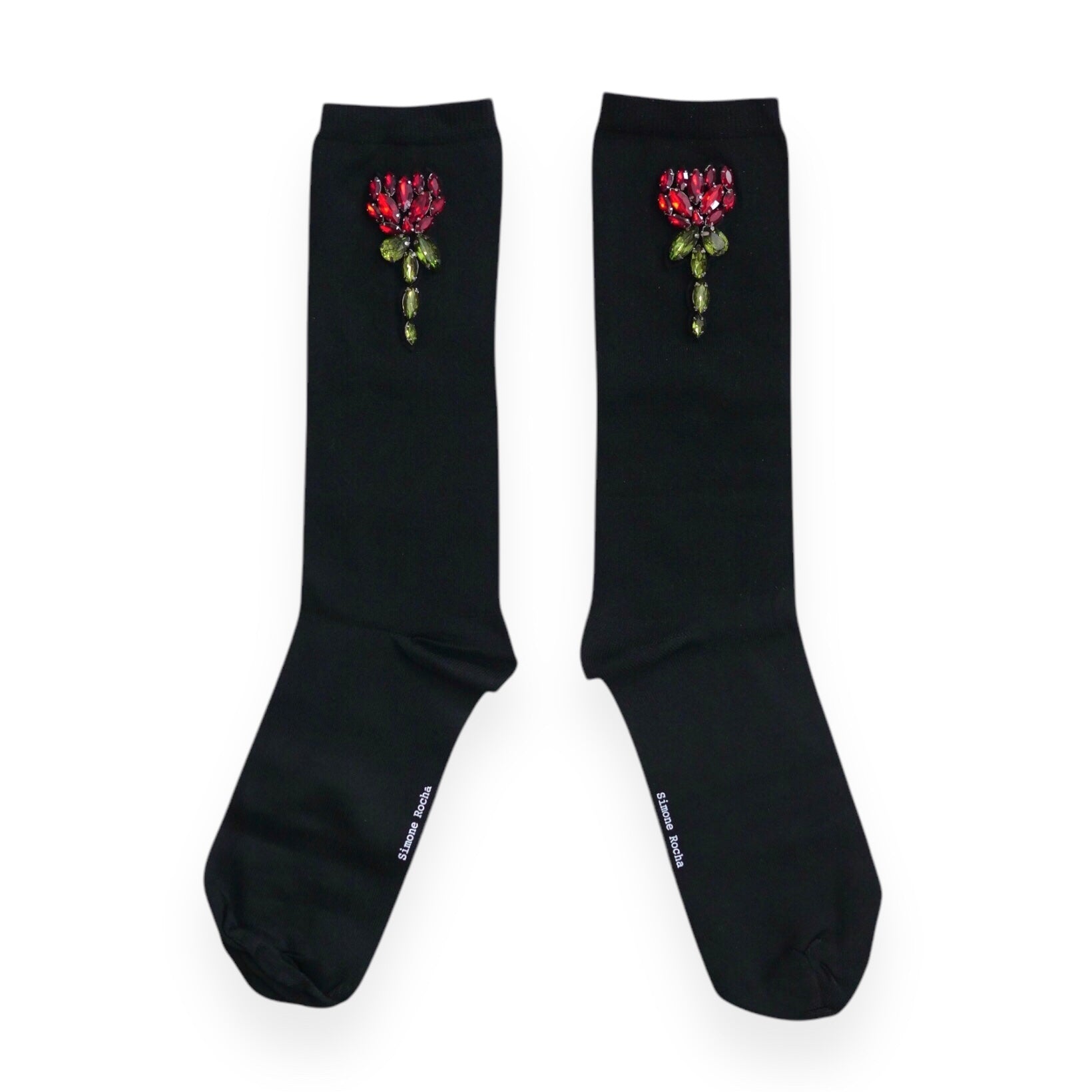 SIMONE ROCHA Jeweled Socks Black/Multi – dim at noon