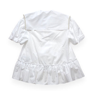 SIMONE ROCHA　 セーラーブラウス WHITE/PEARL