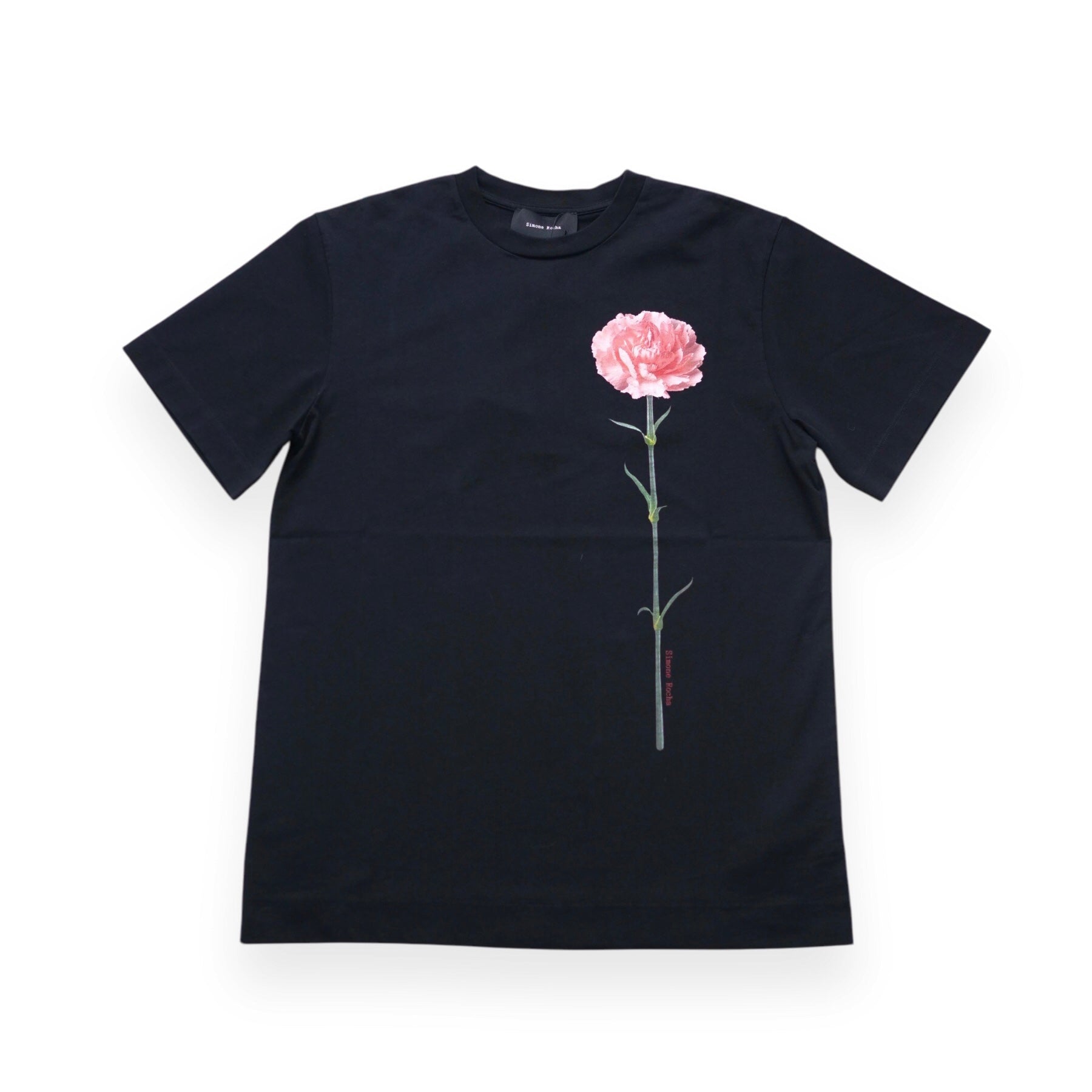 SIMONE ROCHA　 カーネーションプリントT-SHIRT / BLACK