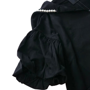 SIMONE ROCHA　パール付きセーラーT BLACK