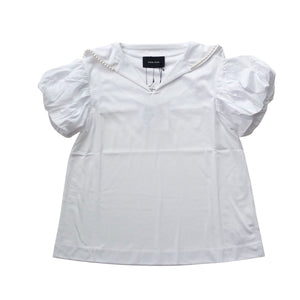 SIMONE ROCHA　パール付きセーラーT WHITE