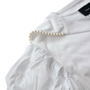 SIMONE ROCHA　パール付きセーラーT WHITE