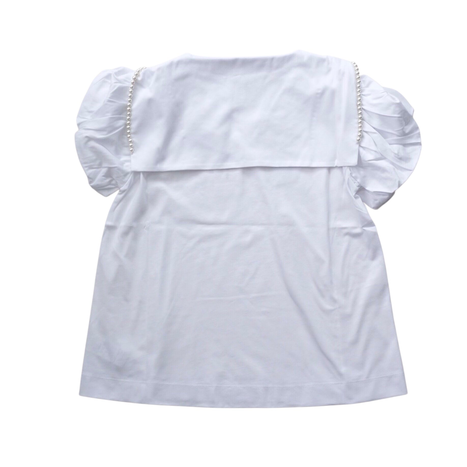SIMONE ROCHA　パール付きセーラーT WHITE
