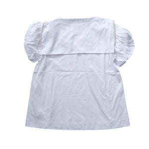 SIMONE ROCHA　パール付きセーラーT WHITE