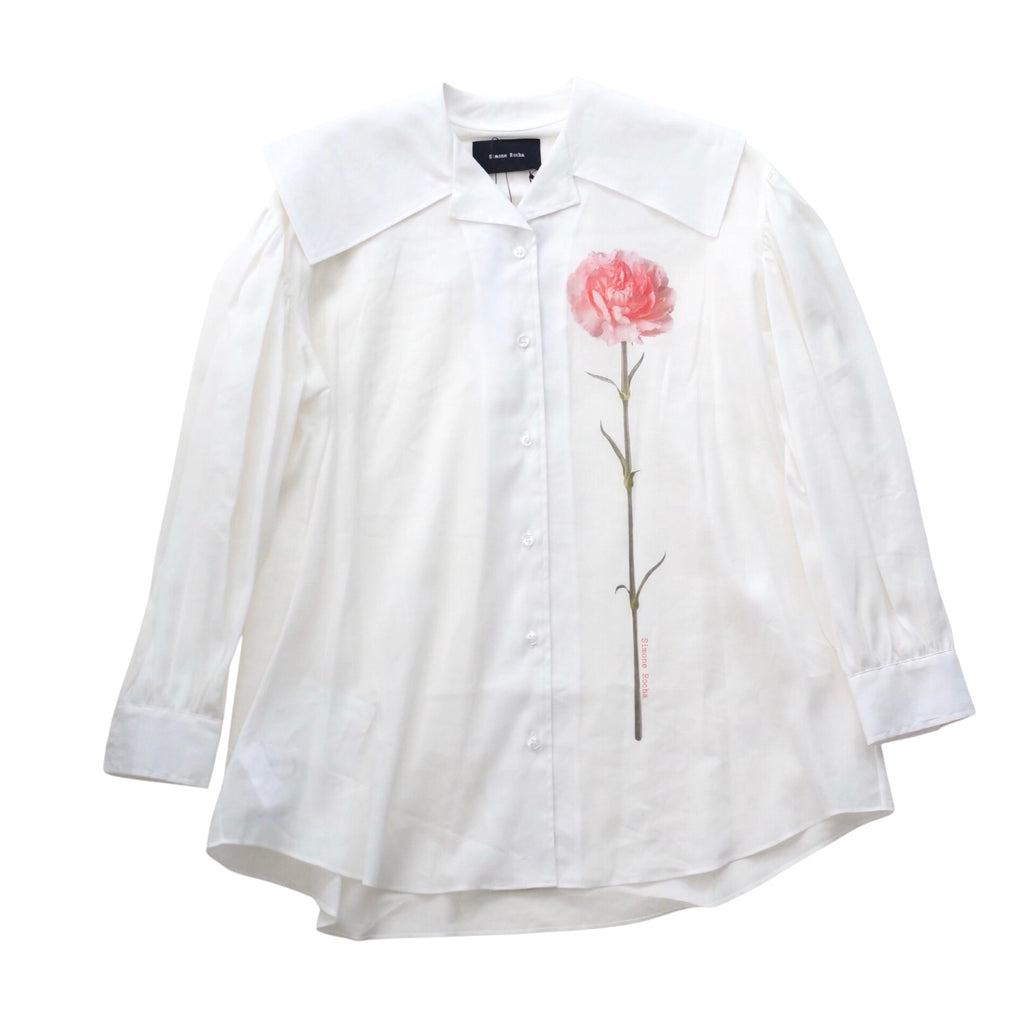 SIMONE ROCHA　カーネーションプリントセーラーカラーシャツ
