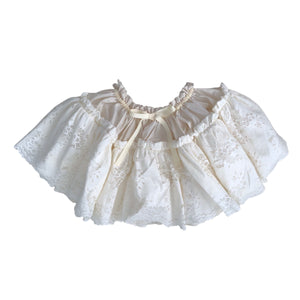YUHAN WANG 3d rose ruched net skirt