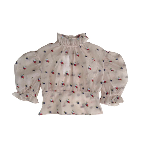 YUHAN WANG floral jacquard blouse – dim at noon