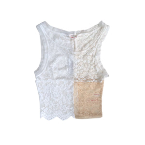 YUHAN WANG patchwork lace tank top