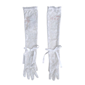 YUHAN WANG bow tie lace gloves