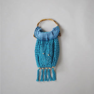 [MAME KUROGOUCHI] JAPANESE PAPER NET BAG – SAX BLUE