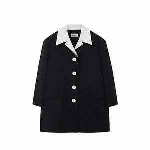 SHUSHU/TONG   retro lapel coller coat