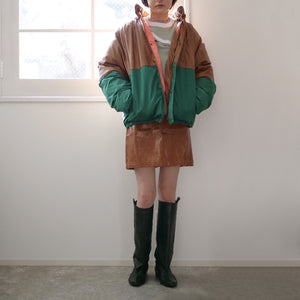 [SALE][MADROMY] VEGAN LEATHER MINI SKIRT (BROWN)