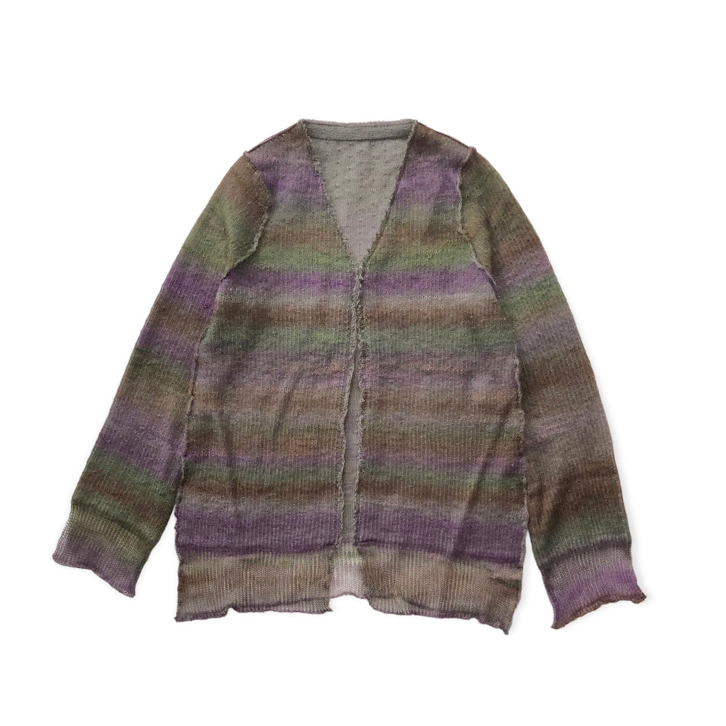 【SALE】PERVERZE Double Mohair Narrow Cardigan / Purple
