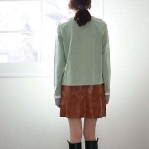 [SALE][MADROMY] VEGAN LEATHER MINI SKIRT (BROWN)