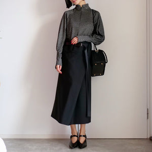 [OLD&VINTAGE] BALENCIAGA asymmetryスカート　BLACK