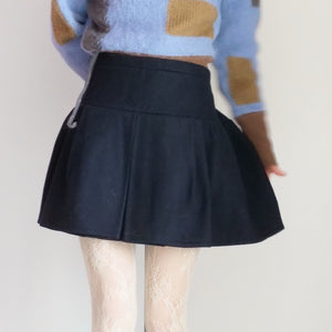 [OLD&VINTAGE] BALENCIAGA　メルトンプリーツミニスカート