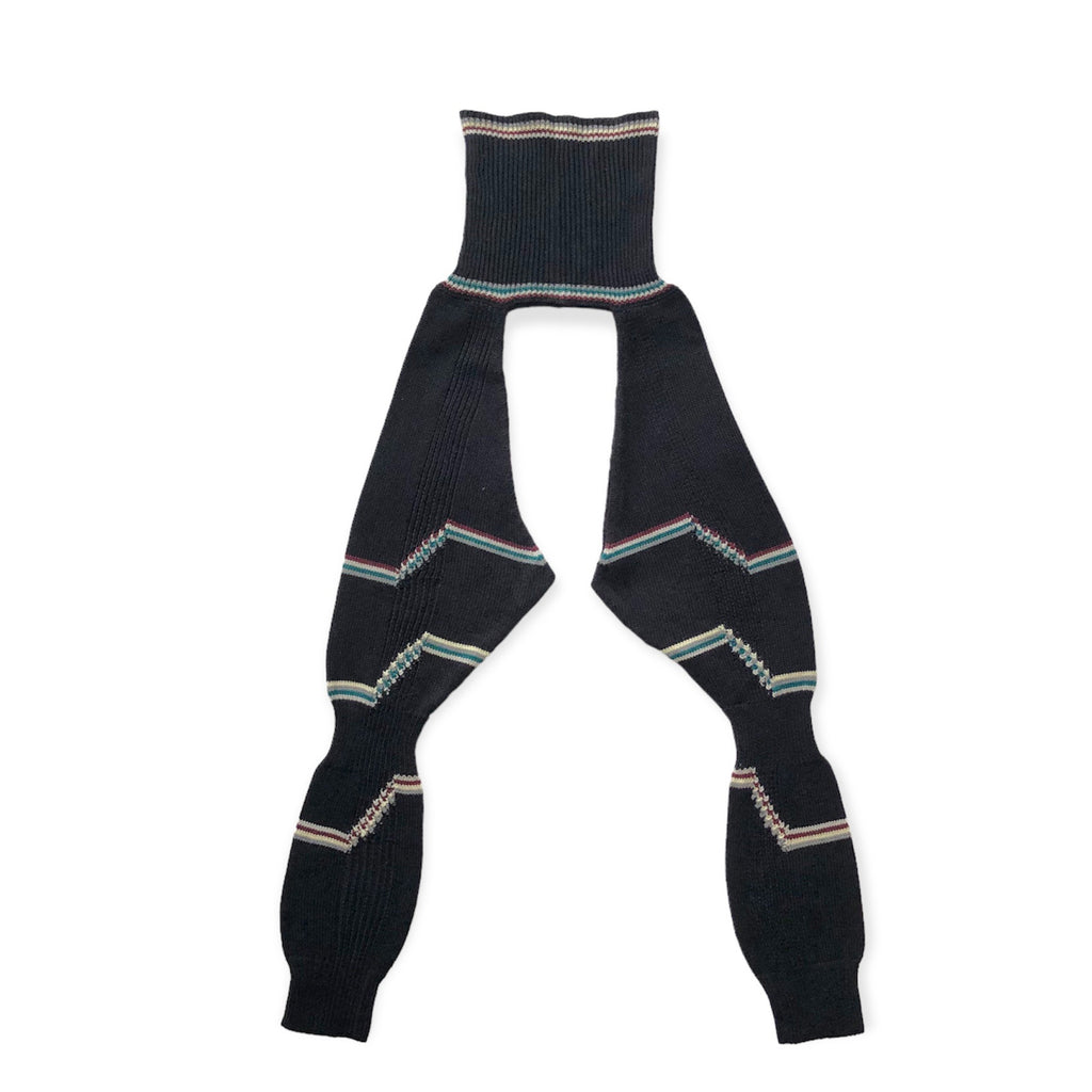 SODUK zig zag scarf knit / black