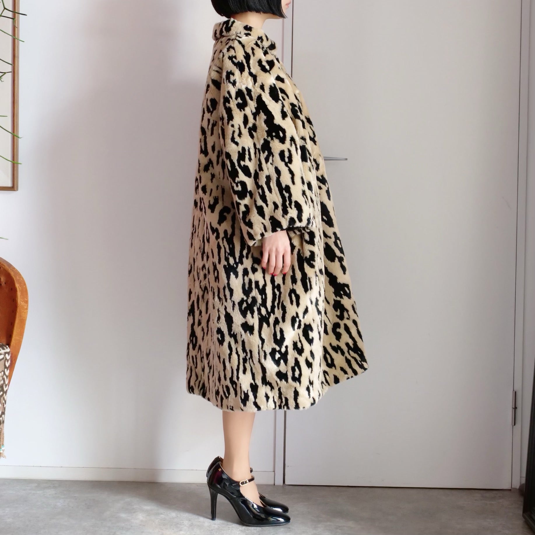 OLD&VINTAGE] BALENCIAGA レオパードフェイクファーコート – dim at noon