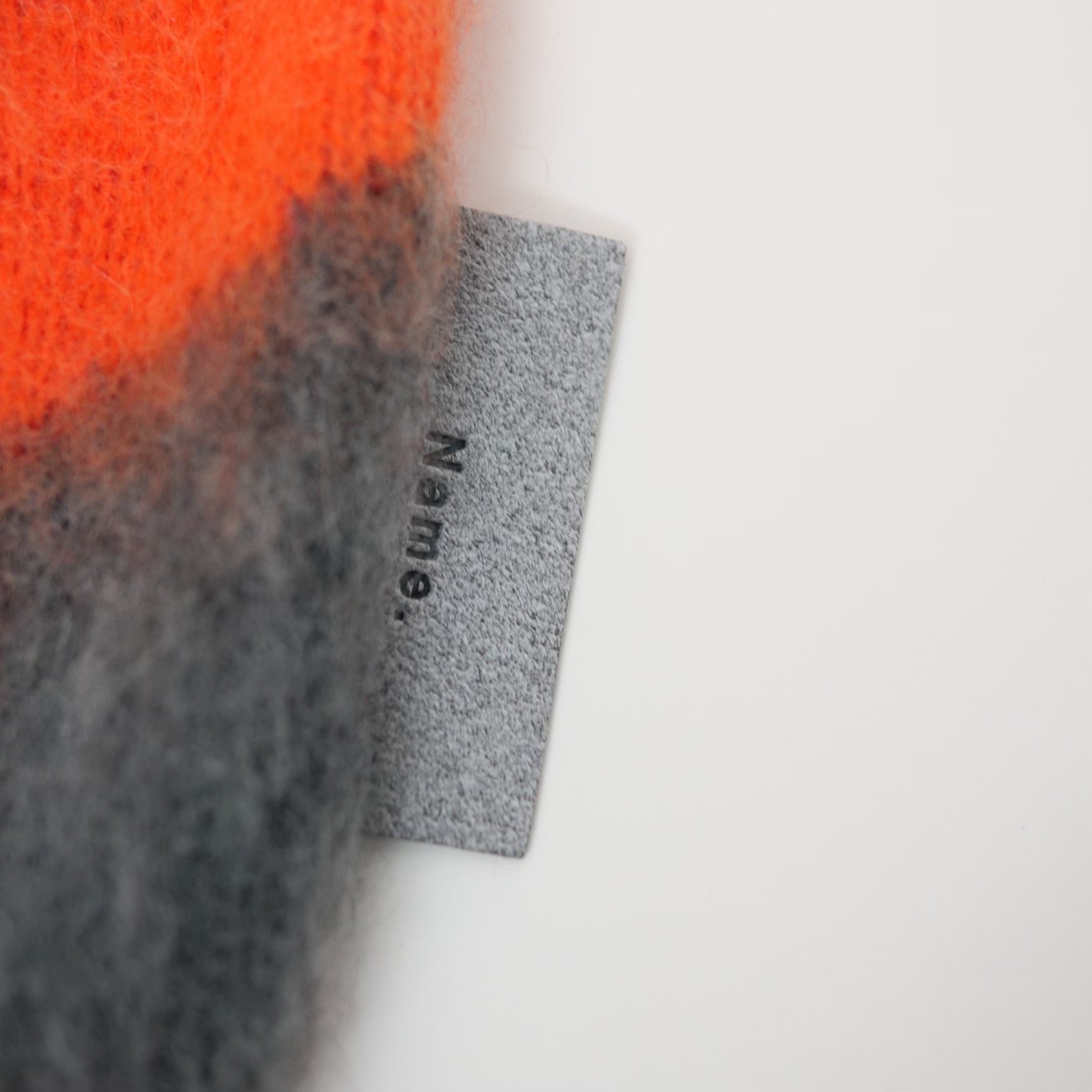 [Name.] WAVE STRIPED MOHAIR KNIT SWEATER(ORANGE×CHARCOAL)