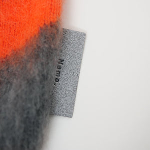 [Name.] WAVE STRIPED MOHAIR KNIT SWEATER(ORANGE×CHARCOAL)
