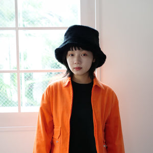 [SALE][Name.] FAUX FUR BUCKET HAT(BLACK)