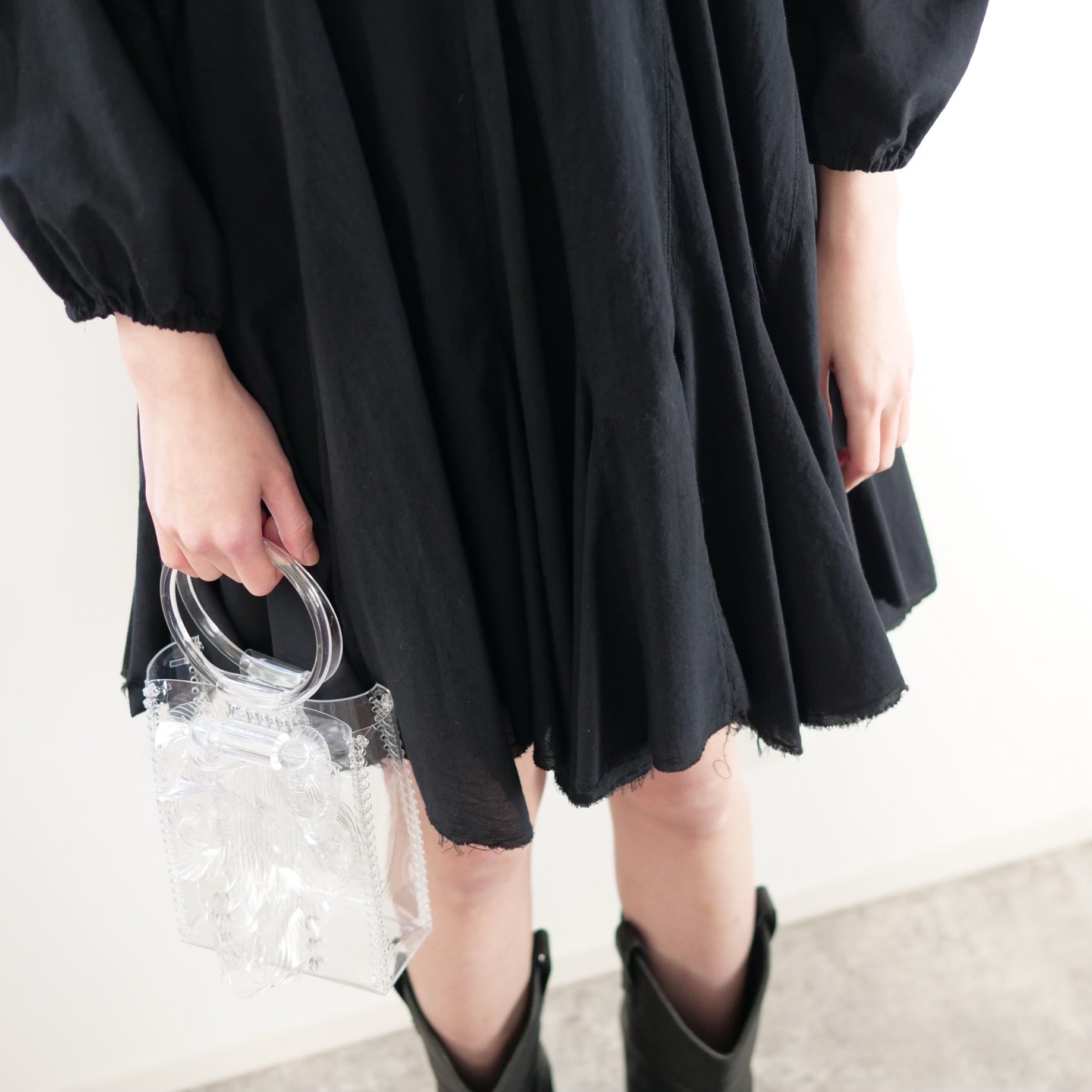 AVN cotton black dress