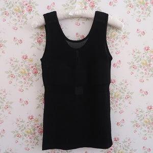 [babaco]mesh body fitted tank-top