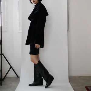 MADROMY BIKER KNIT PANTS (BLACK)