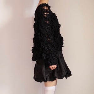 [OLD&VINTAGE] HANDMADEポンポンニットBLACK