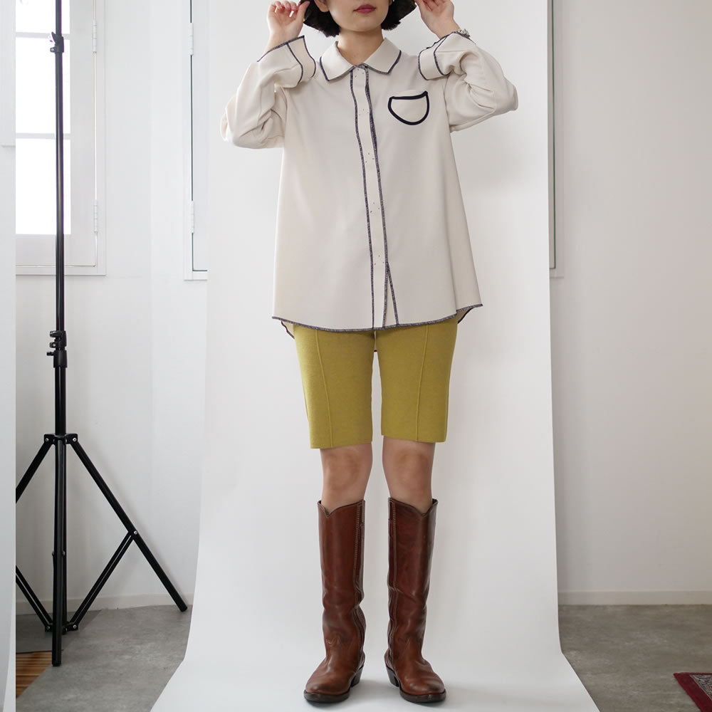 [SALE]MADROMY BIKER KNIT PANTS (LIME)