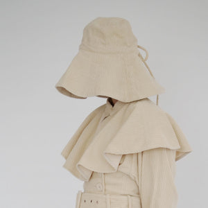 KIMHEKIM ANNA CODUROY HAT(IVORY)