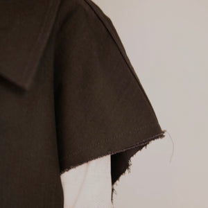 [OLD&VINTAGE] SLEEVE LESS DENIM COAT　BLACK