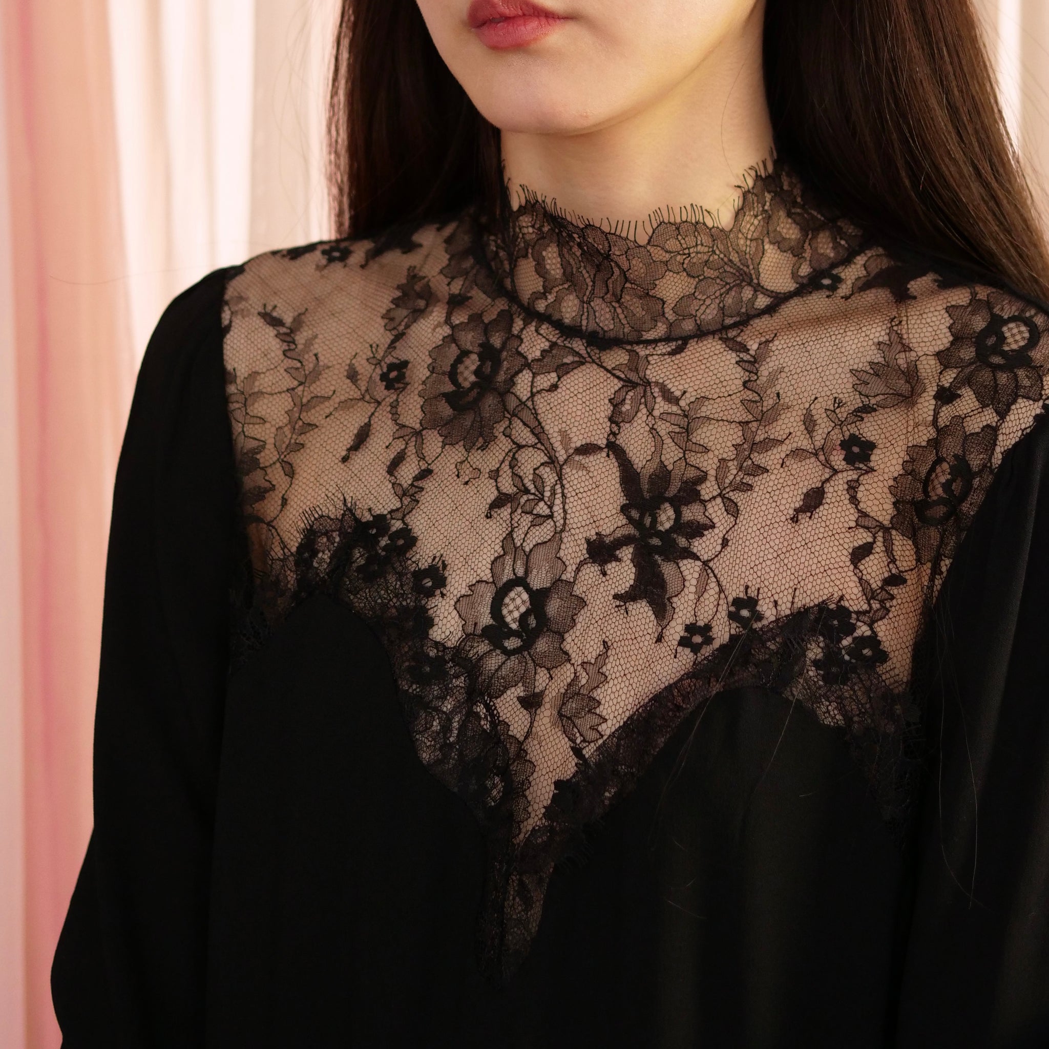 [OLD&VINTAGE] ブラックレースドレス
