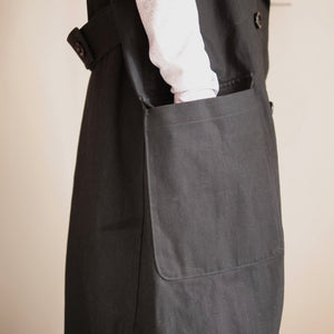 [OLD&VINTAGE] SLEEVE LESS DENIM COAT　BLACK