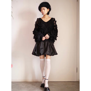 [OLD&VINTAGE] HANDMADEポンポンニットBLACK