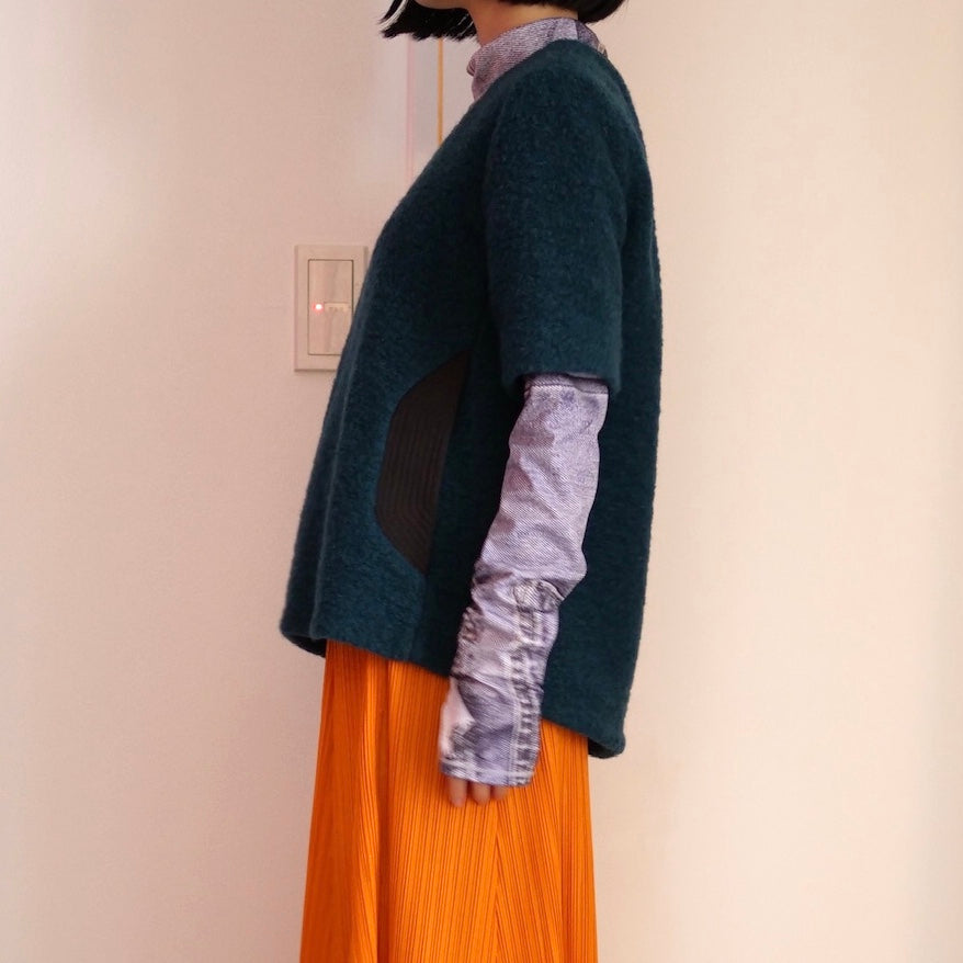 [OLD&VINTAGE] 圧縮ウールBACKジップPULL OVER
