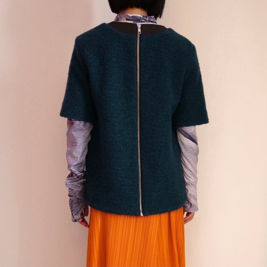 [OLD&VINTAGE] 圧縮ウールBACKジップPULL OVER