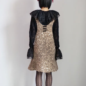 [OLD&VINTAGE] DEEPネックLEOPARDミニONEPIECE
