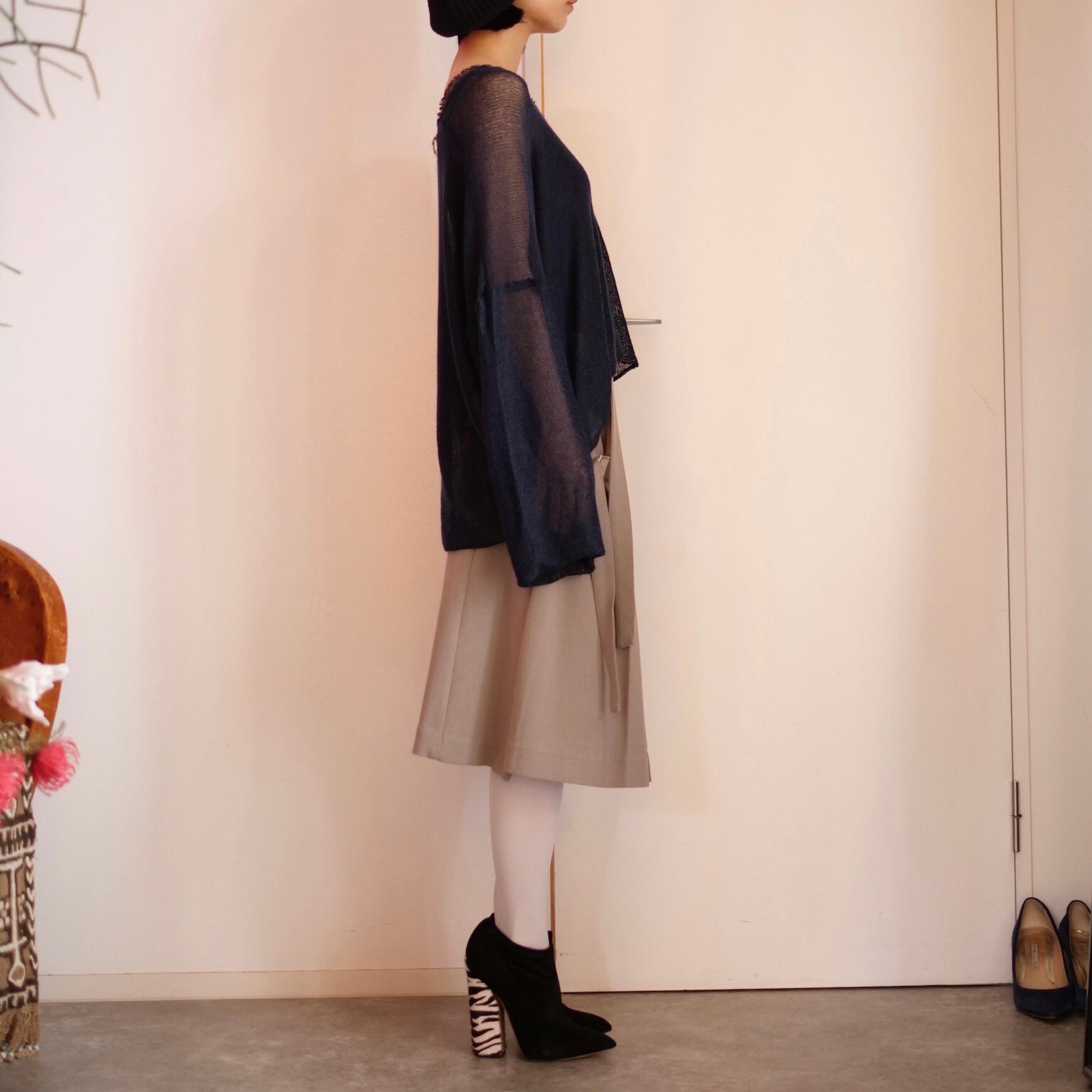 [OLD&VINTAGE] メッシュニット　ネイビー