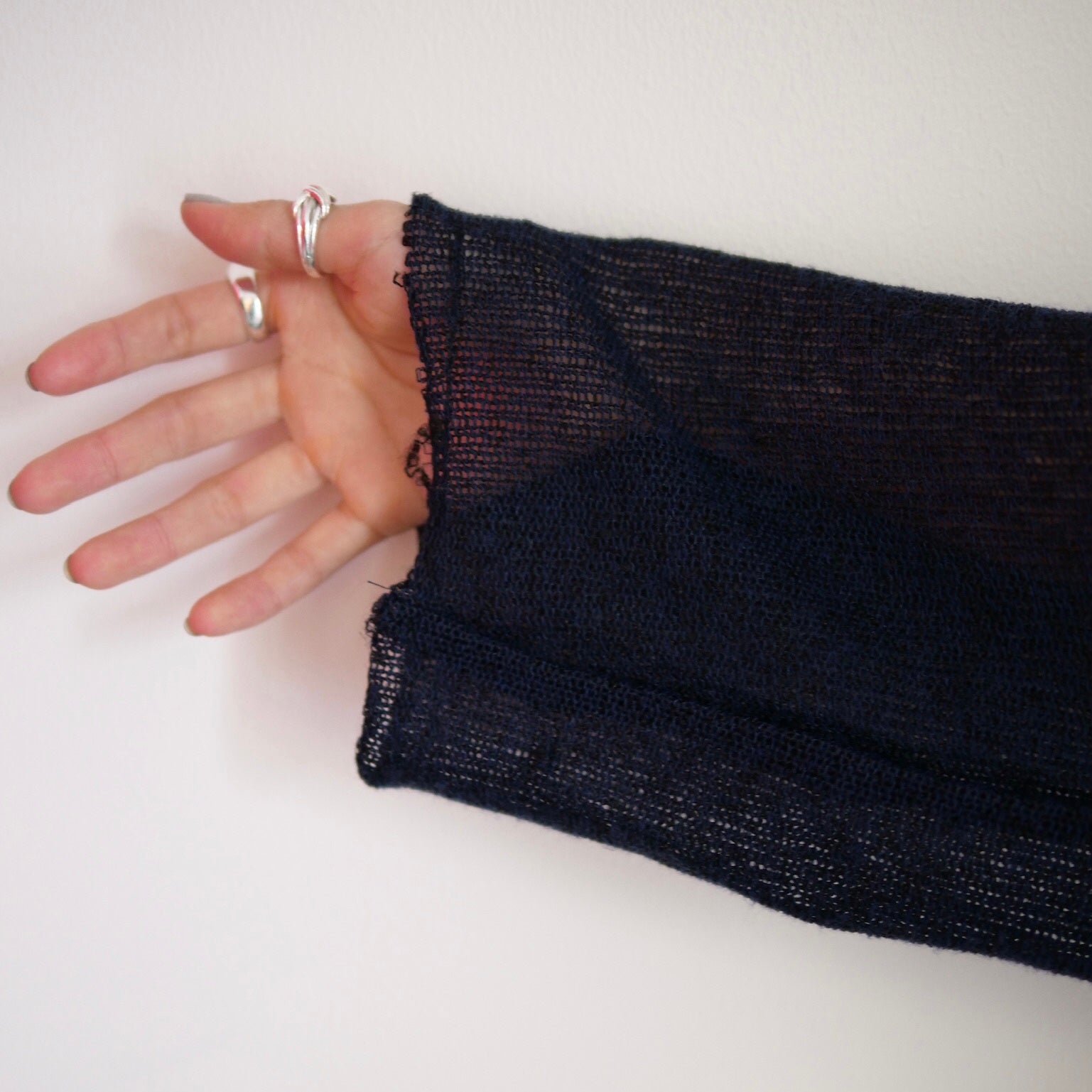[OLD&VINTAGE] メッシュニット　ネイビー