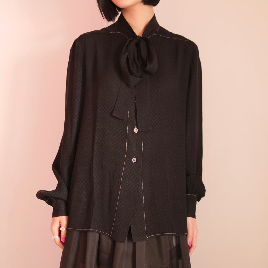 [OLD&VINTAGE] CHANEL モノグラムBOWブラウス