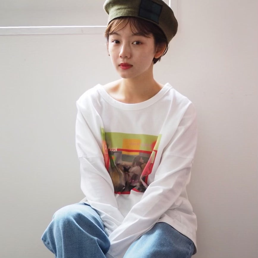 [MADROMY×dim at noon]MASAKO.Y PRINT HOOKED LONG (FRONT)