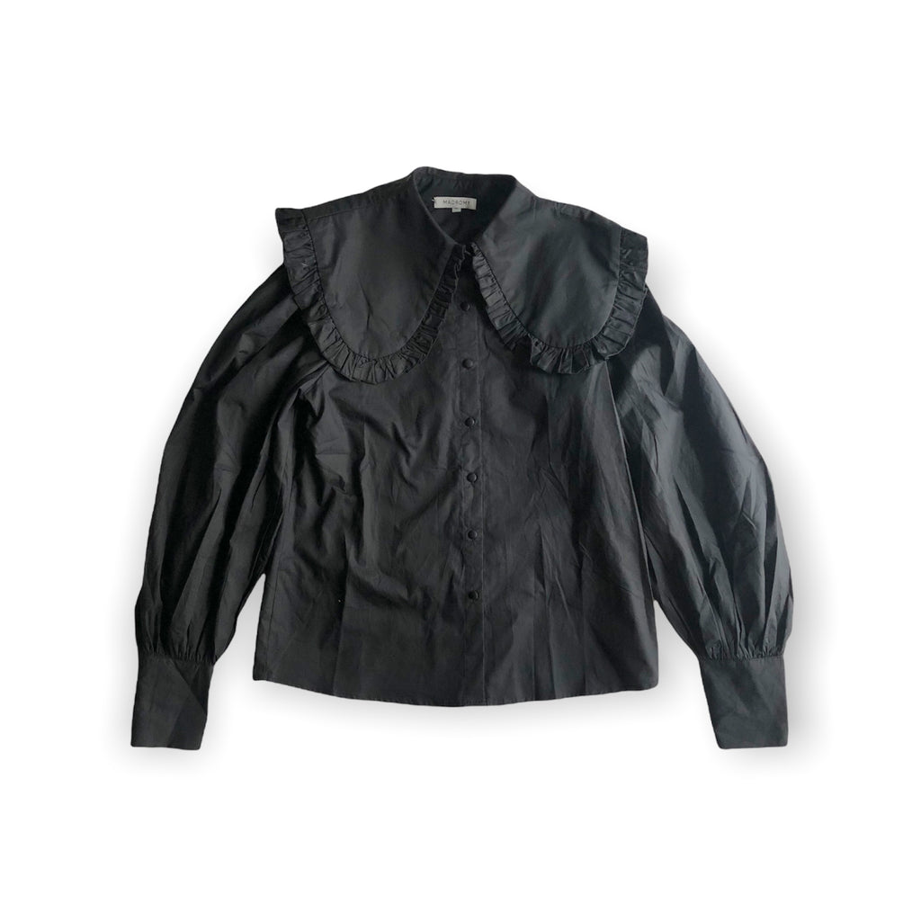 [SALE]MADROMY　big collar shirt (BLACK)