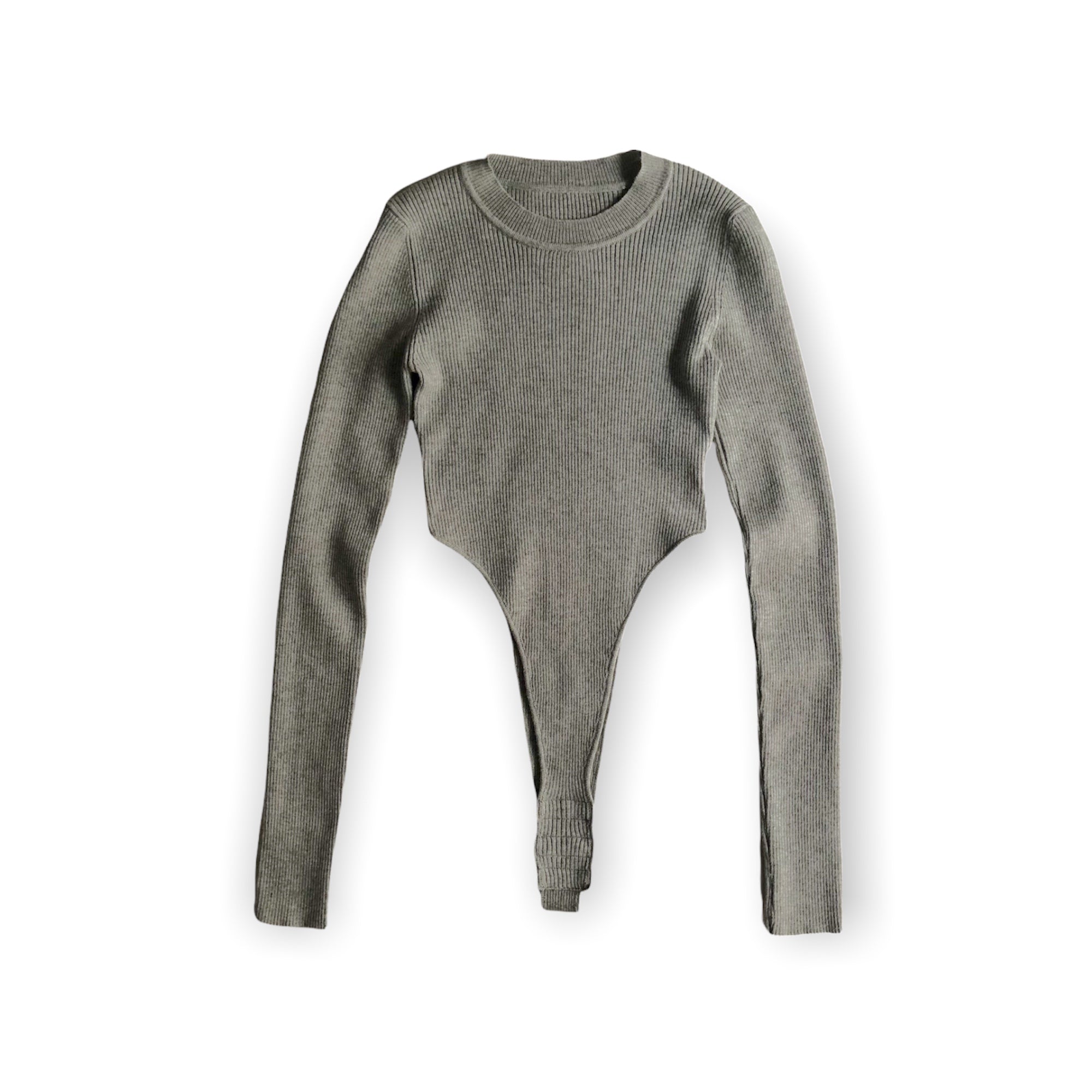 MADROMY　RIB KNIT BODY SUIT (GREY)